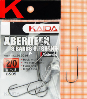 Крючки Kaida Aberdeen 3 barbs of shank (BS05). ⏩ Профессиональные консультации. ✈️ Оперативная доставка в любой регион. ☎️ +375 29 662 27 73
