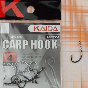 Крючки Kaida Carp hook, #4, На карпа ⏩ Профессиональные консультации. ✈️ Оперативная доставка в любой регион. ✔️ Низкие цены. ➡️ Вы останетесь довольны! ✌️ Заказать:☎️ +375 29 662 27 73
