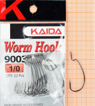 Крючки Офсетный Kaida Worm hook (BS9003), #1/0 ⏩ Профессиональные консультации. ✈️ Оперативная доставка в любой регион. ✔️ Низкие цены. ➡️ Вы останетесь довольны! ✌️ Заказать:☎️ +375 29 662 27 73
