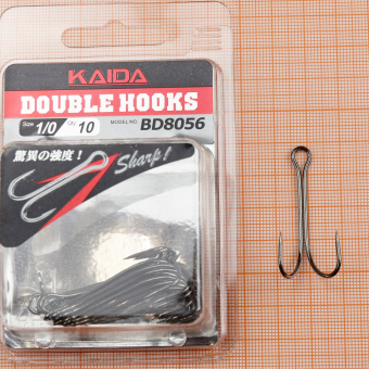 Крючки Не спаянный Kaida Double hook, BD8056-1/0 ⏩ Профессиональные консультации. ✈️ Оперативная доставка в любой регион. ✔️ Низкие цены. ➡️ Вы останетесь довольны! ✌️ Заказать:☎️ +375 29 662 27 73