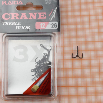 Крючки-тройники Kaida Crane Treble Hook Teflon (H331), #12 ⏩ Профессиональные консультации. ✈️ Оперативная доставка в любой регион. ✔️ Низкие цены. ➡️ Вы останетесь довольны! ✌️ Заказать:☎️ +375 29 662 27 73