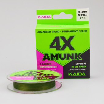 Шнур 4-х жильный KAIDA Amunk 4X Super PE, HI-VIS Green, X493-14 ⏩ Профессиональные консультации. ✈️ Оперативная доставка в любой регион. ✔️ Низкие цены. ➡️ Вы останетесь довольны! ✌️ Заказать:☎️ +375 29 662 27 73