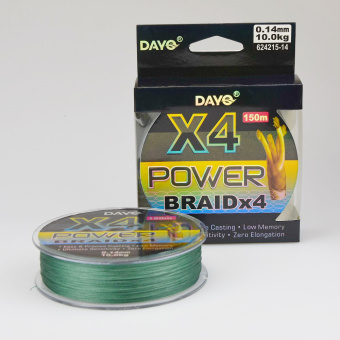 Шнур 4-х жильный DAYO Power Braid X4, Зелёный, 624215-14 ⏩ Профессиональные консультации. ✈️ Оперативная доставка в любой регион. ✔️ Низкие цены. ➡️ Вы останетесь довольны! ✌️ Заказать:☎️ +375 29 662 27 73
