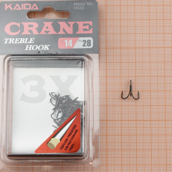 Крючки-тройники Kaida Crane Treble Hook Teflon (H332), #14 ⏩ Профессиональные консультации. ✈️ Оперативная доставка в любой регион. ✔️ Низкие цены. ➡️ Вы останетесь довольны! ✌️ Заказать:☎️ +375 29 662 27 73