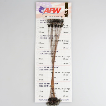 Поводок AFW, Плетение 1Х19, 25 см, 16 кг, 0.36 мм ⏩ Профессиональные консультации. ✈️ Оперативная доставка в любой регион. ✔️ Низкие цены. ➡️ Вы останетесь довольны! ✌️ Заказать:☎️ +375 29 662 27 73