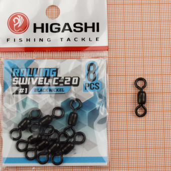 HIGASHI Rolling Swivel C-20, #1, 185кг, уп 8шт. ⏩ Профессиональные консультации. ✈️ Оперативная доставка в любой регион. ✔️ Низкие цены. ➡️ Вы останетесь довольны! ✌️ Заказать:☎️ +375 29 662 27 73