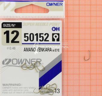 Крючки Owner 50152 (Amano Tenkara with eye), #12, Для теста, злаков ⏩ Профессиональные консультации. ✈️ Оперативная доставка в любой регион. ✔️ Низкие цены. ➡️ Вы останетесь довольны! ✌️ Заказать:☎️ +375 29 662 27 73
