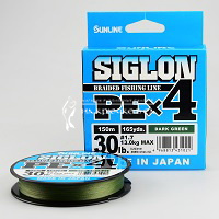 Плетенка Sunline Siglon PE X4 1.7 PE 150 м Dark Green. ⏩ Профессиональные консультации. ✈️ Оперативная доставка в любой регион.