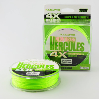 Шнур 4-х жильный KAIDA Hercules, Neon Green, PX401-35 ⏩ Профессиональные консультации. ✈️ Оперативная доставка в любой регион. ✔️ Низкие цены. ➡️ Вы останетесь довольны! ✌️ Заказать:☎️ +375 29 662 27 73