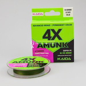 Шнур 4-х жильный KAIDA Amunk 4X Super PE, HI-VIS Green, X493-10 ⏩ Профессиональные консультации. ✈️ Оперативная доставка в любой регион. ✔️ Низкие цены. ➡️ Вы останетесь довольны! ✌️ Заказать:☎️ +375 29 662 27 73