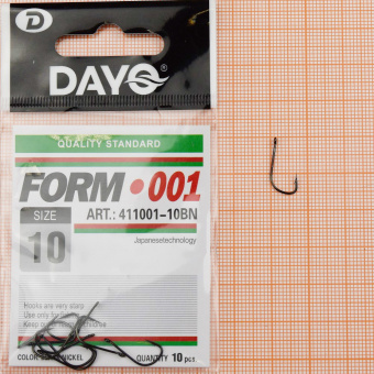 Крючки Dayo Form 001, #10,  ⏩ Профессиональные консультации. ✈️ Оперативная доставка в любой регион. ✔️ Низкие цены. ➡️ Вы останетесь довольны! ✌️ Заказать:☎️ +375 29 662 27 73
