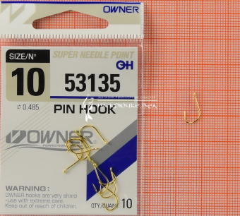 Крючки Owner 53135 (Pin Hook), #10, Для фидера ⏩ Профессиональные консультации. ✈️ Оперативная доставка в любой регион. ✔️ Низкие цены. ➡️ Вы останетесь довольны! ✌️ Заказать:☎️ +375 29 662 27 73
