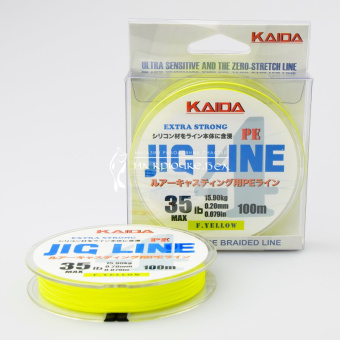 Шнур 4-х жильный KAIDA Jig Line PE 4X (100m), Желтый, PMZ04020 ⏩ Профессиональные консультации. ✈️ Оперативная доставка в любой регион. ✔️ Низкие цены. ➡️ Вы останетесь довольны! ✌️ Заказать:☎️ +375 29 662 27 73