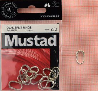 Заводное кольцо Mustad, Oval, 2/0 ➡️ лови с профессионалами магазина накрючке.бел.✈️Оперативная доставка в любой регион.☎️ +375 29 662 27 73