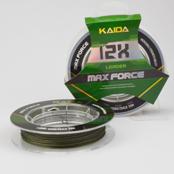 Поводковый материал Kaida, Max Force 12X, 20 м, 1.10 мм, Green  ➡️ лови с профессионалами магазина накрючке.бел. ✔️ Низкие цены. ⏬ Оперативная доставка в любой регион.✈️ Вы останетесь довольны! ✌️ Заказать:☎️ +375 29 662 27 73