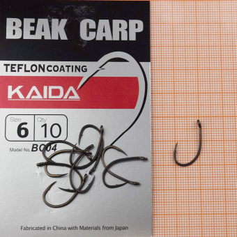 Крючки Kaida BC04 (Beak Carp), #6, На карася, карпа ⏩ Профессиональные консультации. ✈️ Оперативная доставка в любой регион. ✔️ Низкие цены. ➡️ Вы останетесь довольны! ✌️ Заказать:☎️ +375 29 662 27 73
