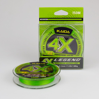 Шнур 4-х жильный KAIDA Legend X4 PE (Permanent Color), Салатовый, X492-12 ⏩ Профессиональные консультации. ✈️ Оперативная доставка в любой регион. ✔️ Низкие цены. ➡️ Вы останетесь довольны! ✌️ Заказать:☎️ +375 29 662 27 73
