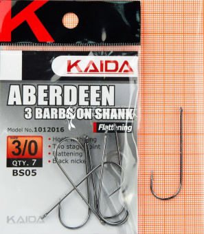 Крючки Kaida Aberdeen 3 barbs of shank (BS05). ⏩ Профессиональные консультации. ✈️ Оперативная доставка в любой регион. ☎️ +375 29 662 27 73
