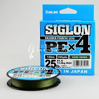 Плетенка Sunline Siglon PE X4 1.5 PE 150 м Dark Green. ⏩ Профессиональные консультации. ✈️ Оперативная доставка в любой регион.