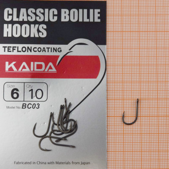 Крючки Kaida BC03 (Classic Boilie Hooks), #6, На карася, карпа ⏩ Профессиональные консультации. ✈️ Оперативная доставка в любой регион. ✔️ Низкие цены. ➡️ Вы останетесь довольны! ✌️ Заказать:☎️ +375 29 662 27 73
