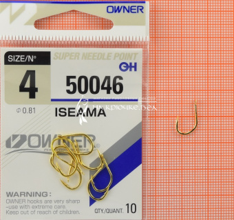 Крючки Owner 50046 (Iseama), #4, На карася, карпа ⏩ Профессиональные консультации. ✈️ Оперативная доставка в любой регион. ✔️ Низкие цены. ➡️ Вы останетесь довольны! ✌️ Заказать:☎️ +375 29 662 27 73
