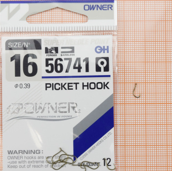 Крючки Owner 56741 (Picket Hook), #16,  ⏩ Профессиональные консультации. ✈️ Оперативная доставка в любой регион. ✔️ Низкие цены. ➡️ Вы останетесь довольны! ✌️ Заказать:☎️ +375 29 662 27 73
