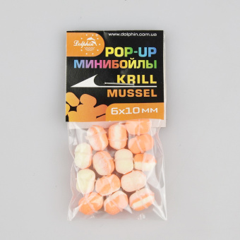 Минибойлы плавающие Dolphin, POP-UP, 6*10, Криль-Ракушка ⏩ Профессиональные консультации. ✈️ Оперативная доставка в любой регион. ✔️ Низкие цены. ➡️ Вы останетесь довольны! ✌️ Заказать:☎️ +375 29 662 27 73