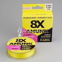 Шнур 8-ми жильный KAIDA Amunk 8X Super PE, HI-VIS Yellow, X891-18 ⏩ Профессиональные консультации. ✈️ Оперативная доставка в любой регион. ✔️ Низкие цены. ➡️ Вы останетесь довольны! ✌️ Заказать:☎️ +375 29 662 27 73