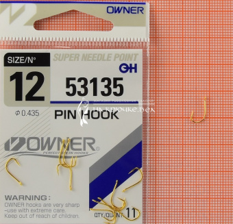 Крючки Owner 53135 (Pin Hook), #12, Для фидера ⏩ Профессиональные консультации. ✈️ Оперативная доставка в любой регион. ✔️ Низкие цены. ➡️ Вы останетесь довольны! ✌️ Заказать:☎️ +375 29 662 27 73
