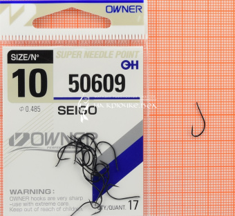 Крючки Owner 50609 (Seigo), #10, Для фидера ⏩ Профессиональные консультации. ✈️ Оперативная доставка в любой регион. ✔️ Низкие цены. ➡️ Вы останетесь довольны! ✌️ Заказать:☎️ +375 29 662 27 73
