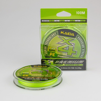 Шнур 4-х жильный KAIDA Premium X4 PE (Permanent Color), Салатовый+белый (5м+5м), X412-20 ⏩ Профессиональные консультации. ✈️ Оперативная доставка в любой регион. ✔️ Низкие цены. ➡️ Вы останетесь довольны! ✌️ Заказать:☎️ +375 29 662 27 73