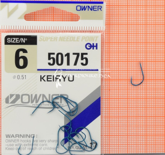 Крючки Owner 50175 (Keiryu), #6, Для язя, головля ⏩ Профессиональные консультации. ✈️ Оперативная доставка в любой регион. ✔️ Низкие цены. ➡️ Вы останетесь довольны! ✌️ Заказать:☎️ +375 29 662 27 73
