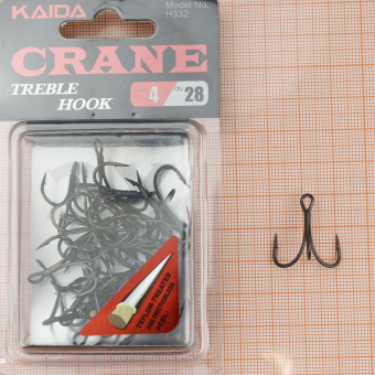 Крючки-тройники Kaida Crane Treble Hook Teflon (H332), #4 ⏩ Профессиональные консультации. ✈️ Оперативная доставка в любой регион. ✔️ Низкие цены. ➡️ Вы останетесь довольны! ✌️ Заказать:☎️ +375 29 662 27 73
