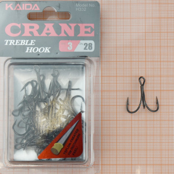 Крючки-тройники Kaida Crane Treble Hook Teflon (H332), #3 ⏩ Профессиональные консультации. ✈️ Оперативная доставка в любой регион. ✔️ Низкие цены. ➡️ Вы останетесь довольны! ✌️ Заказать:☎️ +375 29 662 27 73