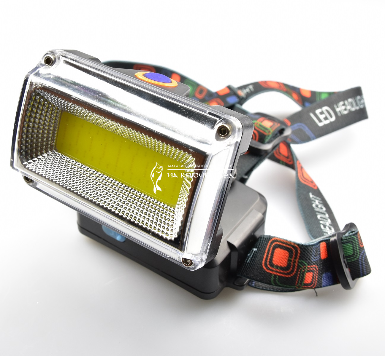 Фонарь-прожектор налобный светодиодный с аккумулятором, Прожектор .