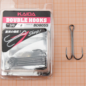 Крючки Не спаянный Kaida Double hook, BD8055-3/0 ⏩ Профессиональные консультации. ✈️ Оперативная доставка в любой регион. ✔️ Низкие цены. ➡️ Вы останетесь довольны! ✌️ Заказать:☎️ +375 29 662 27 73