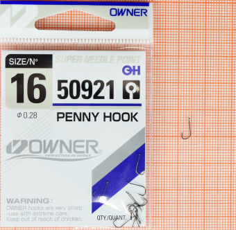 Крючки Owner 50921 (Penny Hook), #16, На плотву, леща ⏩ Профессиональные консультации. ✈️ Оперативная доставка в любой регион. ✔️ Низкие цены. ➡️ Вы останетесь довольны! ✌️ Заказать:☎️ +375 29 662 27 73

