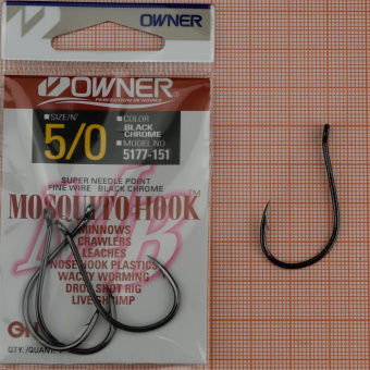 Крючки На живца Owner 5177 (Mosquito Hook), #5/0 ⏩ Профессиональные консультации. ✈️ Оперативная доставка в любой регион. ✔️ Низкие цены. ➡️ Вы останетесь довольны! ✌️ Заказать:☎️ +375 29 662 27 73
