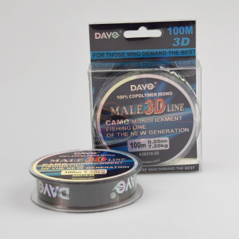 Леска  DAYO Male 3D-Line, Camo, 620310-25 ⏩ Профессиональные консультации. ✈️ Оперативная доставка в любой регион. ✔️ Низкие цены. ➡️ Вы останетесь довольны! ✌️ Заказать:☎️ +375 29 662 27 73