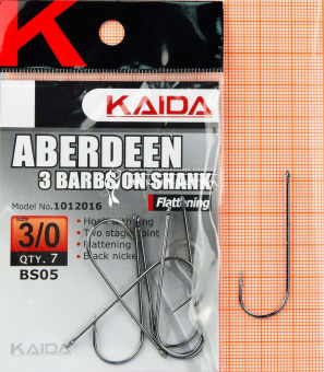Крючки С длинным цевьем Kaida Aberdeen 3 barbs of shank (BS05), #3/0 ⏩ Профессиональные консультации. ✈️ Оперативная доставка в любой регион. ✔️ Низкие цены. ➡️ Вы останетесь довольны! ✌️ Заказать:☎️ +375 29 662 27 73

