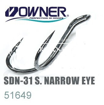 Крючки Owner SDN31-S. Narrow Eye  ➡️ лови с профессионалами магазина накрючке.бел.✈️ Оперативная доставка в любой регион.☎️ +375 29 662 27 73
