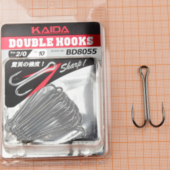 Крючки Не спаянный Kaida Double hook, BD8055-2/0 ⏩ Профессиональные консультации. ✈️ Оперативная доставка в любой регион. ✔️ Низкие цены. ➡️ Вы останетесь довольны! ✌️ Заказать:☎️ +375 29 662 27 73