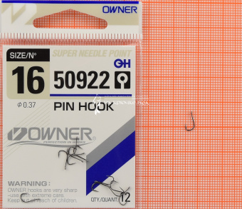 Крючки Owner 50922 (Pin Hook), #16, На плотву, леща ⏩ Профессиональные консультации. ✈️ Оперативная доставка в любой регион. ✔️ Низкие цены. ➡️ Вы останетесь довольны! ✌️ Заказать:☎️ +375 29 662 27 73
