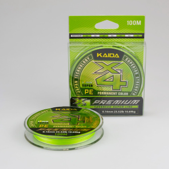 Шнур 4-х жильный KAIDA Premium X4 PE (Permanent Color), Салатовый+белый (5м+5м), X412-16 ⏩ Профессиональные консультации. ✈️ Оперативная доставка в любой регион. ✔️ Низкие цены. ➡️ Вы останетесь довольны! ✌️ Заказать:☎️ +375 29 662 27 73