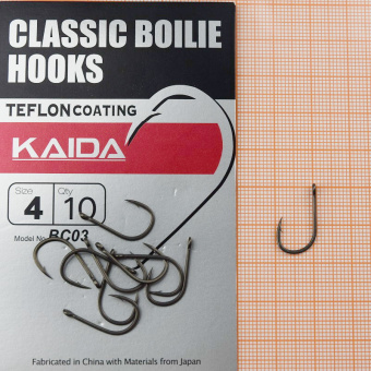 Крючки Kaida BC03 (Classic Boilie Hooks), #4, На карася, карпа ⏩ Профессиональные консультации. ✈️ Оперативная доставка в любой регион. ✔️ Низкие цены. ➡️ Вы останетесь довольны! ✌️ Заказать:☎️ +375 29 662 27 73
