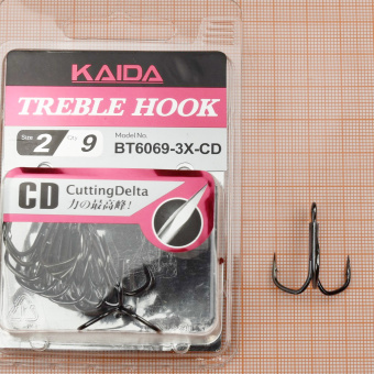 Крючки-тройники Kaida Cutting Delta (BT6069-3X-CD), #2 ⏩ Профессиональные консультации. ✈️ Оперативная доставка в любой регион. ✔️ Низкие цены. ➡️ Вы останетесь довольны! ✌️ Заказать:☎️ +375 29 662 27 73