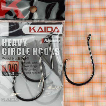 Крючки Kaida Heavy Circle Hooks (BS04)  ➡️ лови с профессионалами магазина накрючке.бел.✈️ Оперативная доставка в любой регион.☎️ +375 29 662 27 73