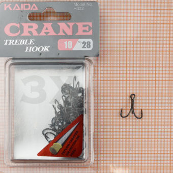 Крючки-тройники Kaida Crane Treble Hook Teflon (H332), #10 ⏩ Профессиональные консультации. ✈️ Оперативная доставка в любой регион. ✔️ Низкие цены. ➡️ Вы останетесь довольны! ✌️ Заказать:☎️ +375 29 662 27 73