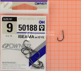 Крючки Owner 50188 (Iseama with eye), #9, Для карася, карпа ⏩ Профессиональные консультации. ✈️ Оперативная доставка в любой регион. ✔️ Низкие цены. ➡️ Вы останетесь довольны! ✌️ Заказать:☎️ +375 29 662 27 73
