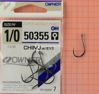 Крючки Owner 50355 (Chinu with eye), #1/0, Для матча ⏩ Профессиональные консультации. ✈️ Оперативная доставка в любой регион. ✔️ Низкие цены. ➡️ Вы останетесь довольны! ✌️ Заказать:☎️ +375 29 662 27 73
